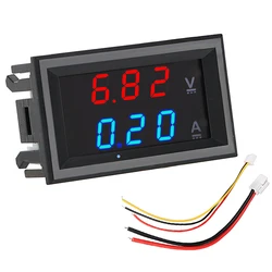 DIYWORK Amperemeter wskaźnik napięcia Tester z kablem Mini woltomierz cyfrowy amperomierz DC 100V 10A wyświetlacz LED Volt amperomierz