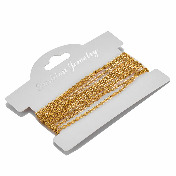 2m 1 Packung Edelstahl-Halskette DIY mit Kette Hochwertiger Großhandelsschmuck – Detail 4