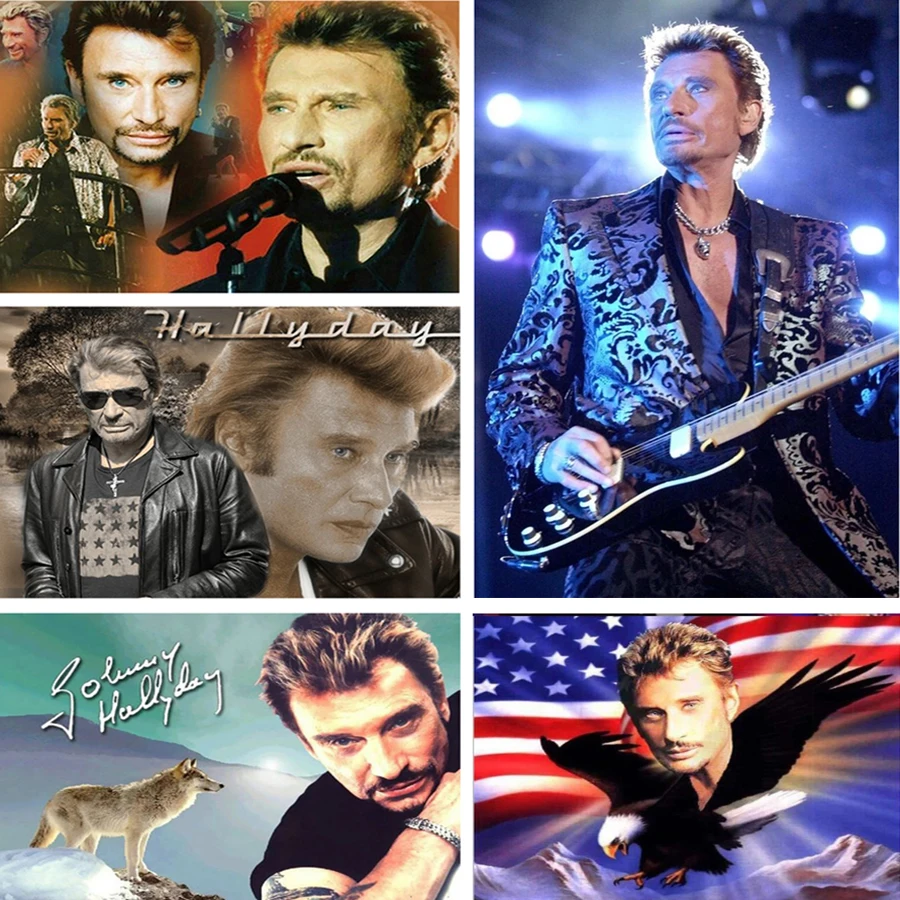 

5D DIY Diamond Painting Johnny Hallyday Cross Stitch Artcraft Diamond Embroidery Soul Singer Rhinestones Pictures Christmas Gift