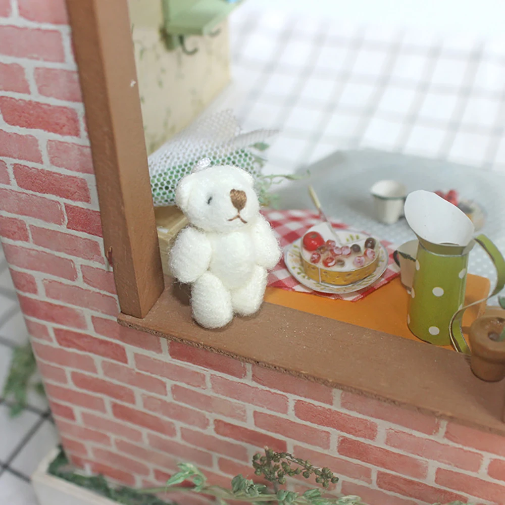 1Pcs 1/12 Dollhouse Miniature Accessories Mini Bear Simulation Animal Model Toy for Doll Home Decoration