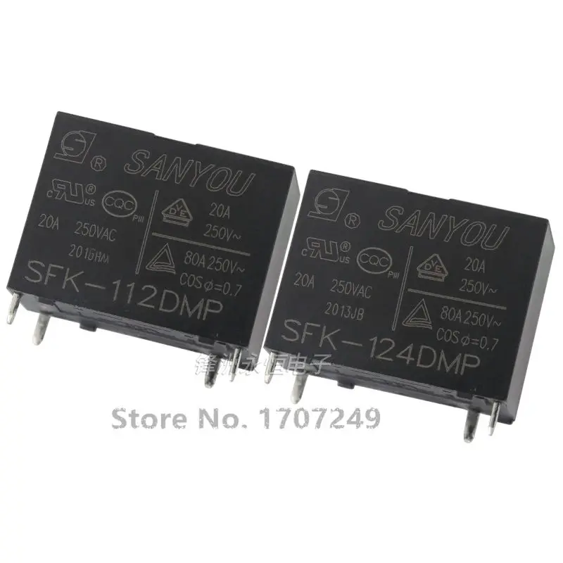 10 قطعة/الوحدة الأصلي SANYOU تتابع SFK-105DM 5VDC SFK-112DM SFK-112DMP 12VDC SFK-124DM SFK-124DMP 24VDC 20A 250VAC 4Pin تتابع السلطة