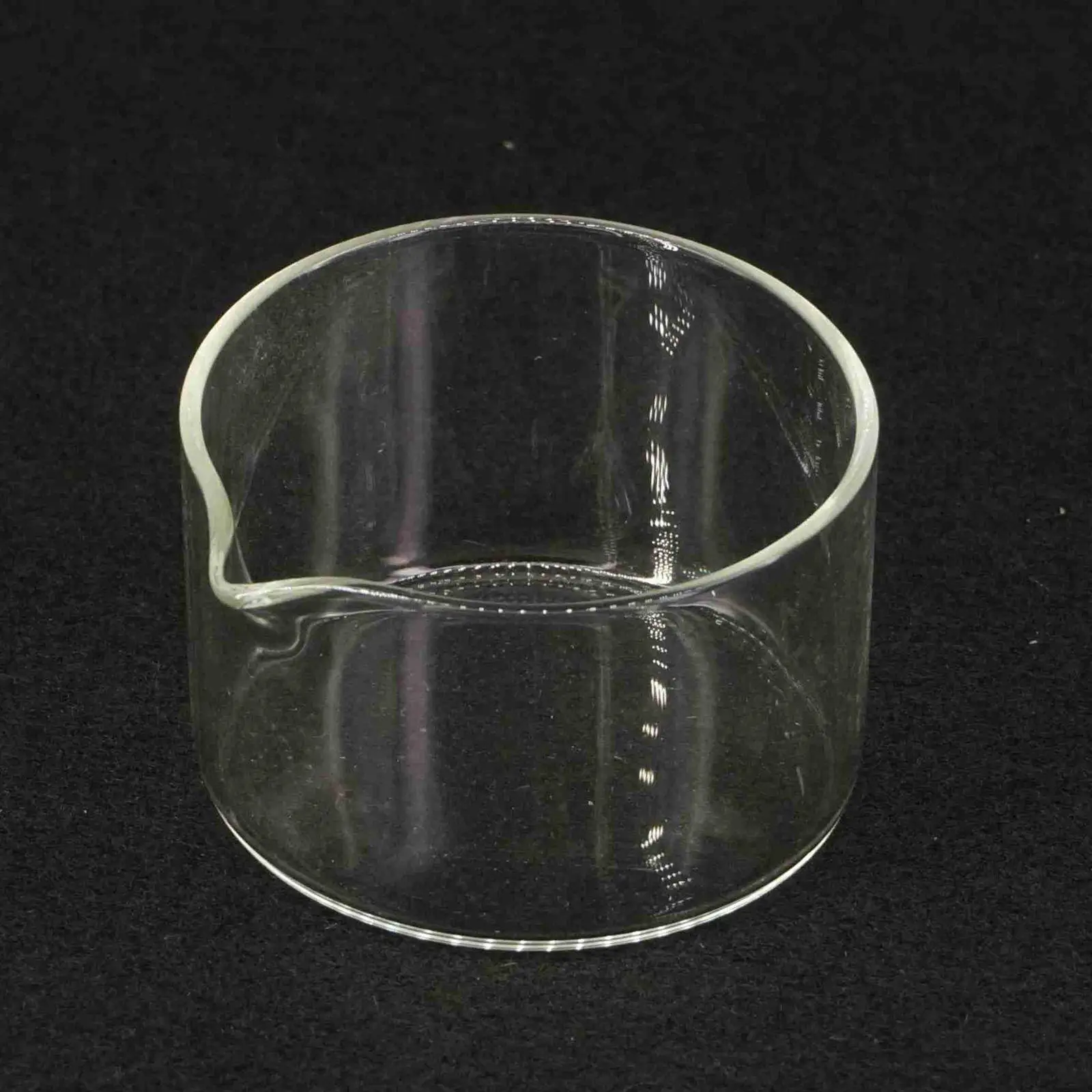 60mm Glass Crystallizing dish Plat Bottom with spout For Chemistry Laboratory