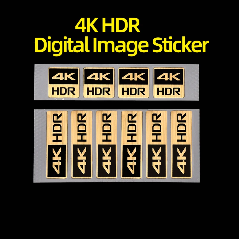 4K HDR Small Gold Label HD 8K Digital Video Player Displays Decorative Faith Stickers Spot DIY