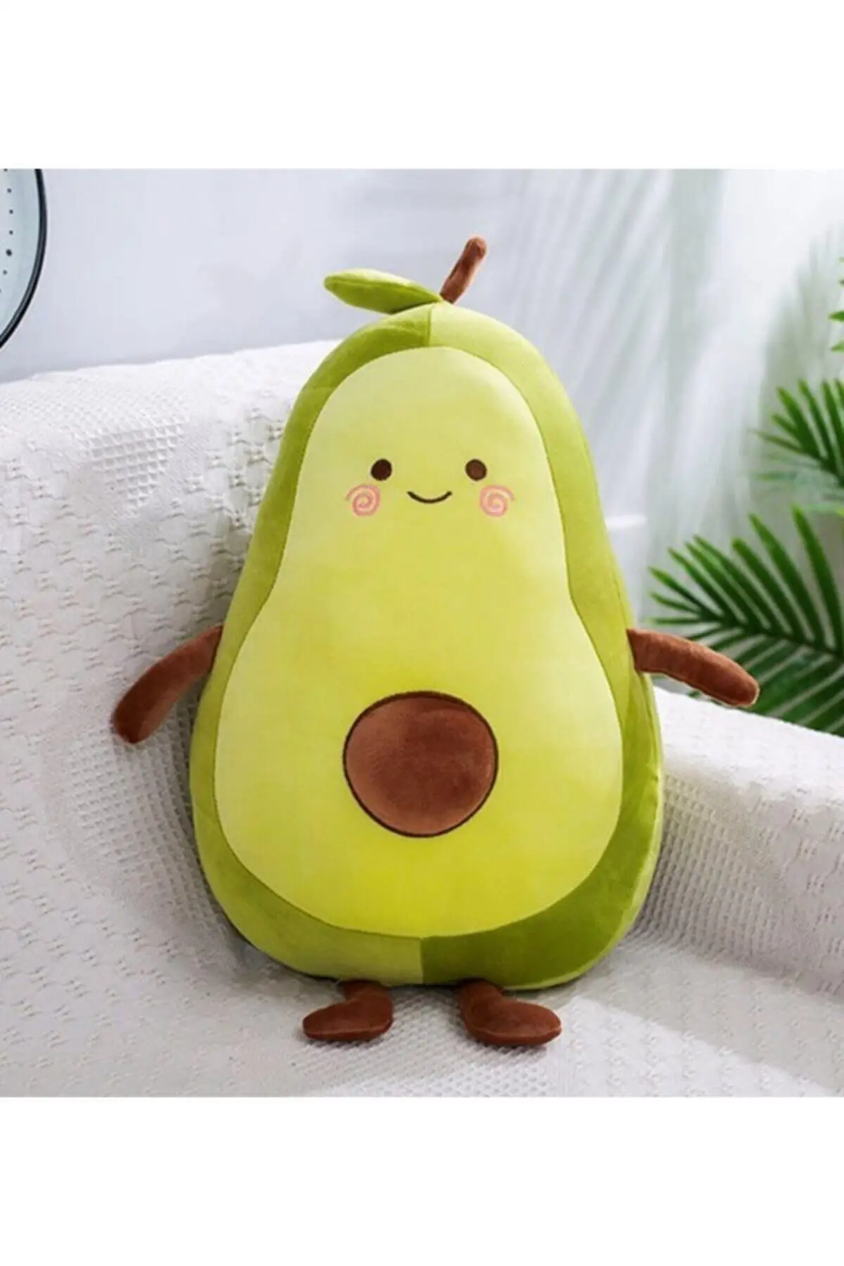 Avocado Plush Pillow Large Size Soft Cotton Filled Souvenirs Home Decoration Kids Toy 50x50 Size Washable Cute Teddy Bear