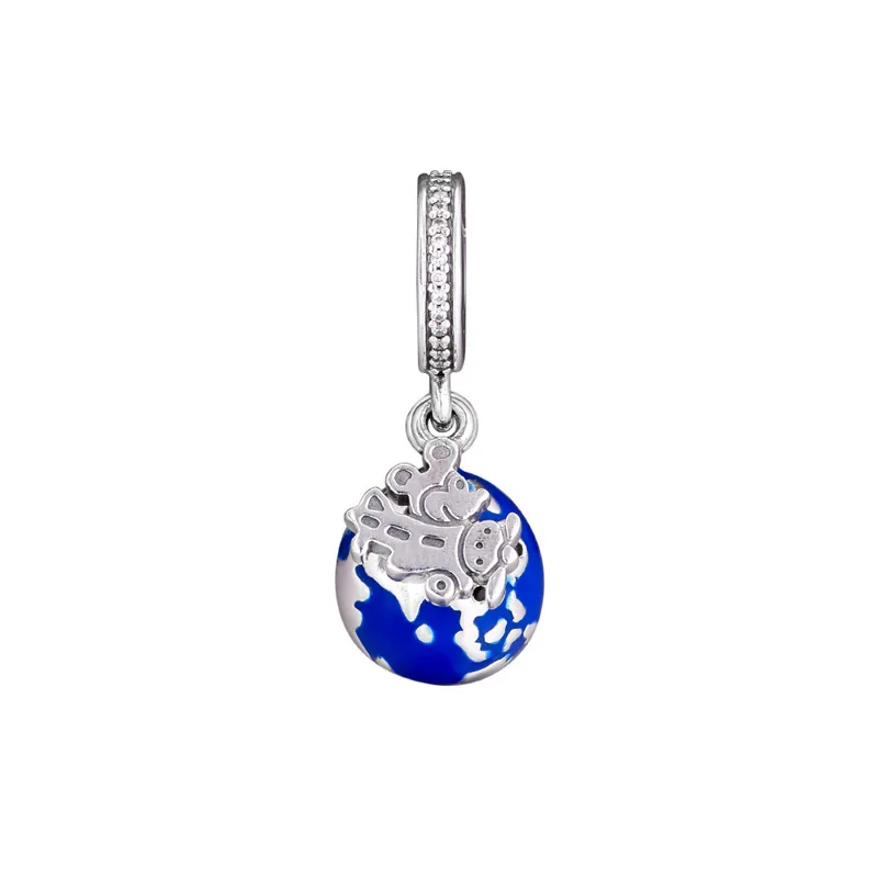 Christmas Beads Travel around the world Charm For Sterling Silver Jewelry Bracelets & Bangle Woman DIY Beads For Jewelry Making