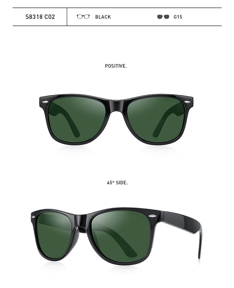 MERRYS DESIGN Men Polarized Sunglasses For Women Classic Retro Rivet Sunglasses For Driving Fishing Outdoor Shades S8318