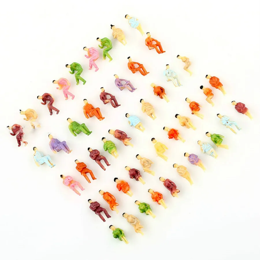 100 Pcs Painted N Skala ALLE Sitzende Menschen Sitzen Figuren 1:150 – Detail 4