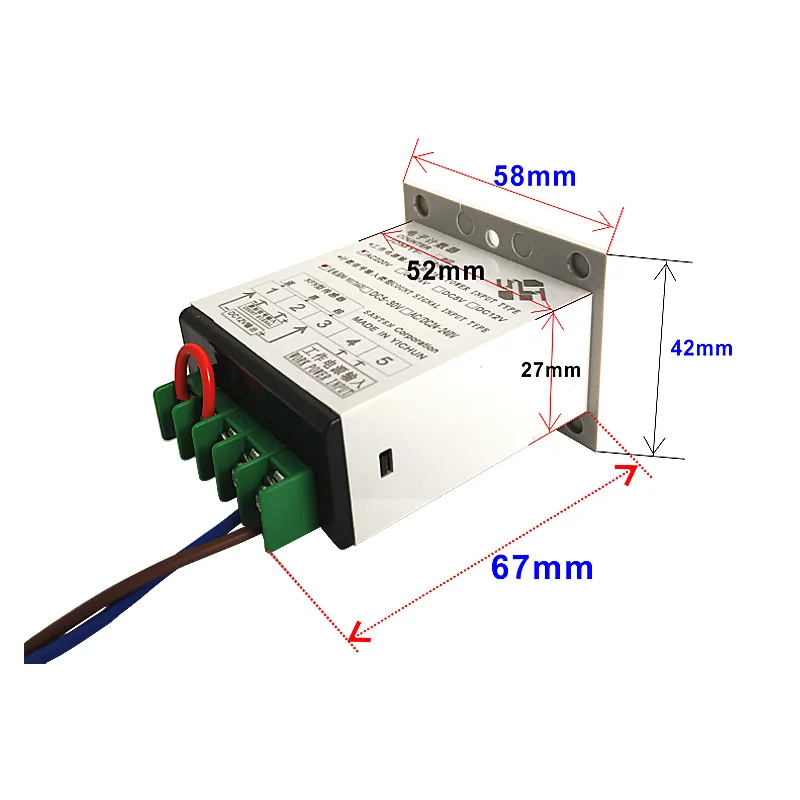 6 Digit Digital Display Counter Industrial Power-On Timer Accumulator AC220V DC 24V12V Equipment Working Record Time