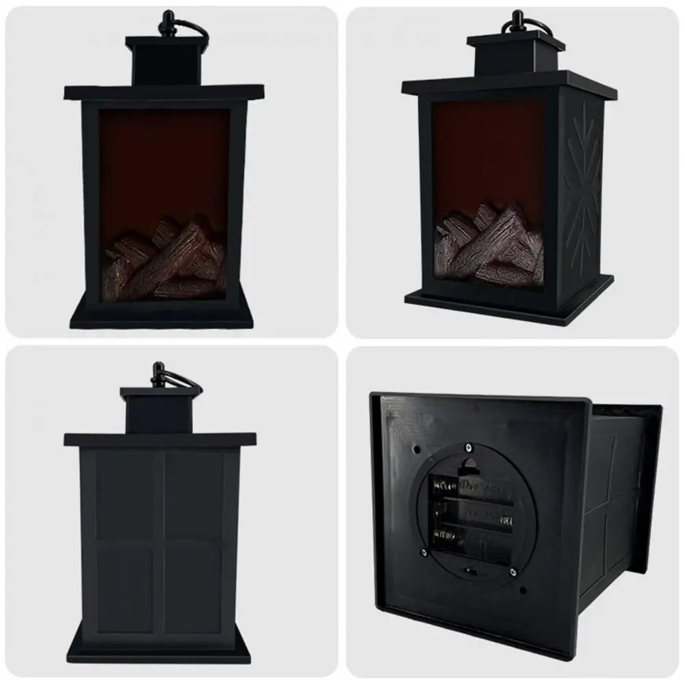 Simulation Fireplace Battery Operated Exquisite Workmanship Charming LED Flame Fireplace Table Lamp for Home