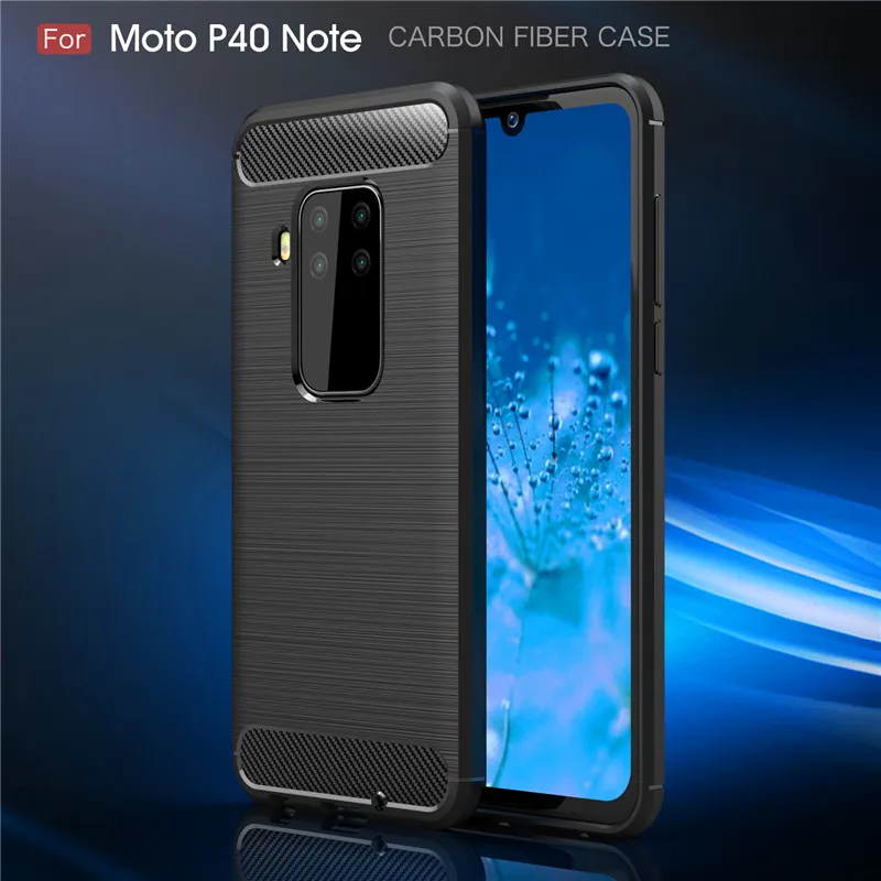 For Moto One Zoom Motorola One Pro XT2010 Case Carbon Fiber Drop-proof Soft TPU Armor Case for Motolora Moto OneZoom OnePro