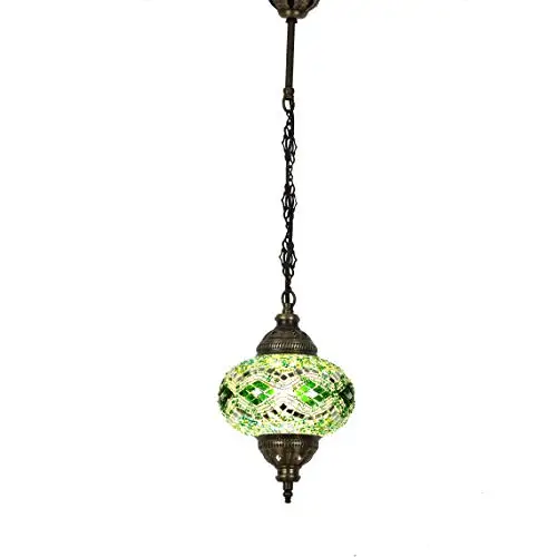 Handmade Pendant Ceiling Lamp Mosaic Shade, 2019 Stunning 16.5 