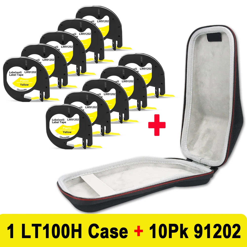 Labelwell Label Printer Case for Dymo Letratag LT-100H LT100H LT 91201 91202 12267 91200 91203 Label Maker Portable Business Bag