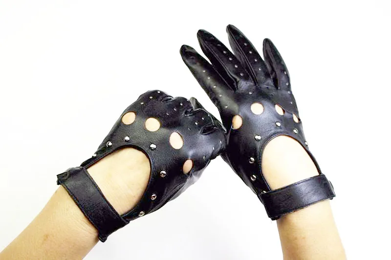 Women's Summer Leather Full Finger Gloves Unlined Thin Fashion Spring Autumn Motorcycle Riding Sheepskin Driving