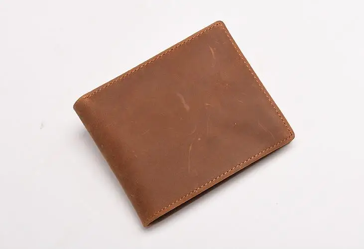 Free Engraving 100% Genuine Leather Men Wallet Gift Of Dad To Son V E1001-1015 Small Mini Card Holder Card Wallet Men