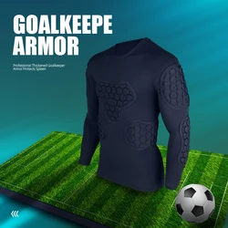 Shinestone uniformi da portiere maglia da uomo in spugna traspirante calzamaglia da calcio protettiva a maniche lunghe collisione allenamento di calcio