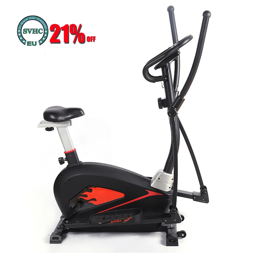 Spinning Bike Multifunctional Elliptical Machine Home Magnetron Silent Space Walker Fitness 16-speed Adjustment Men And Women