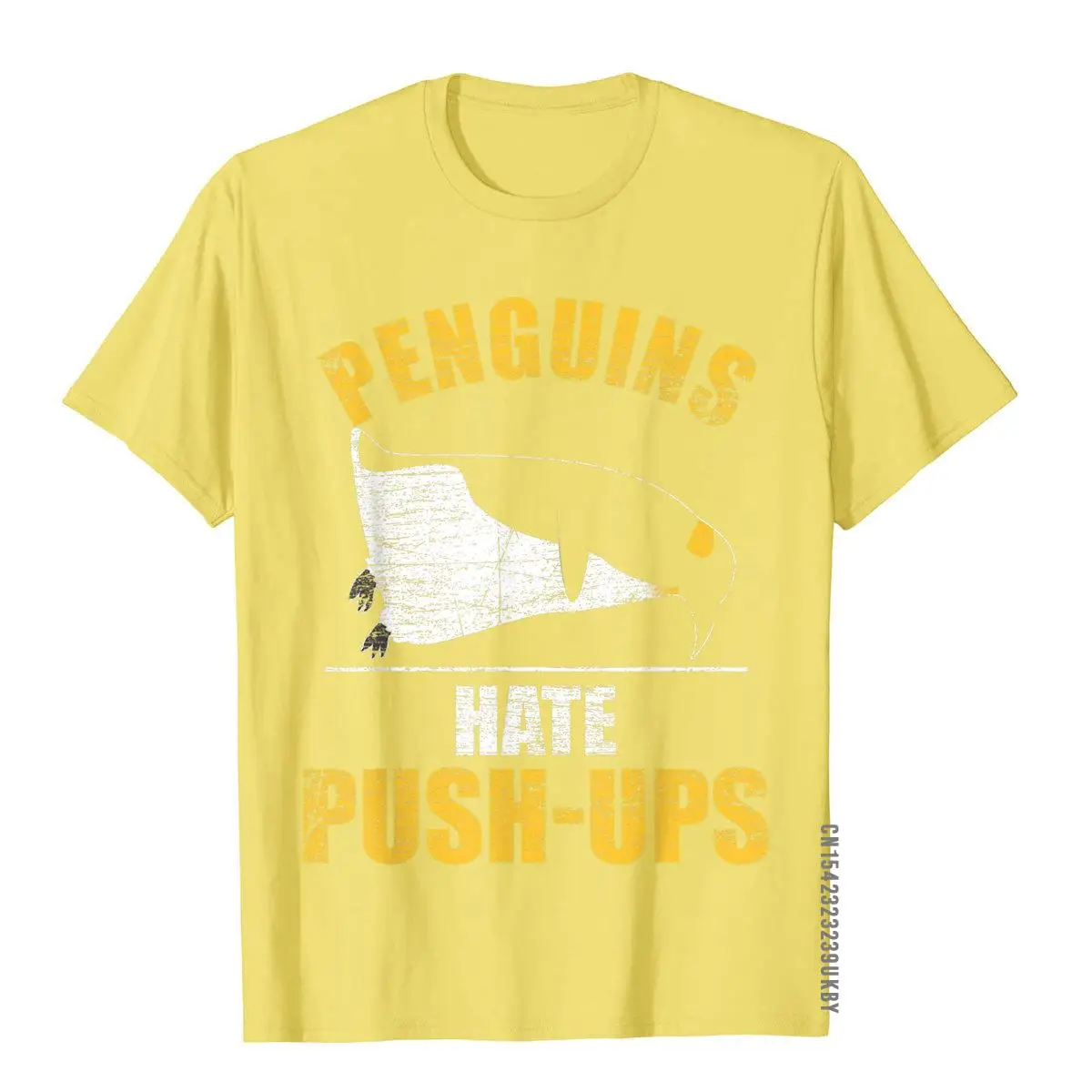 Penguin T-Shirt Penguins Hate Push-Ups - Training Workout Printed OnEngland Style Tops Tees Fashion Cotton Adult Top T-Shirts