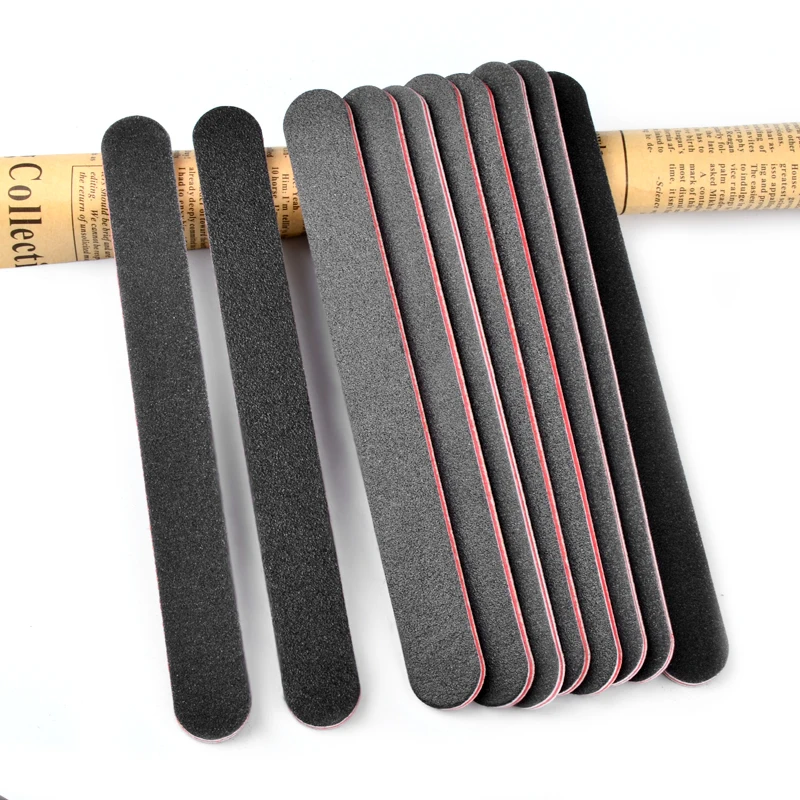 10Pcs Professional 100/180 Sandpaper Lime a Ongle Sanding Polishing Files Nail Equipment Manicure Buffer Nail Tool