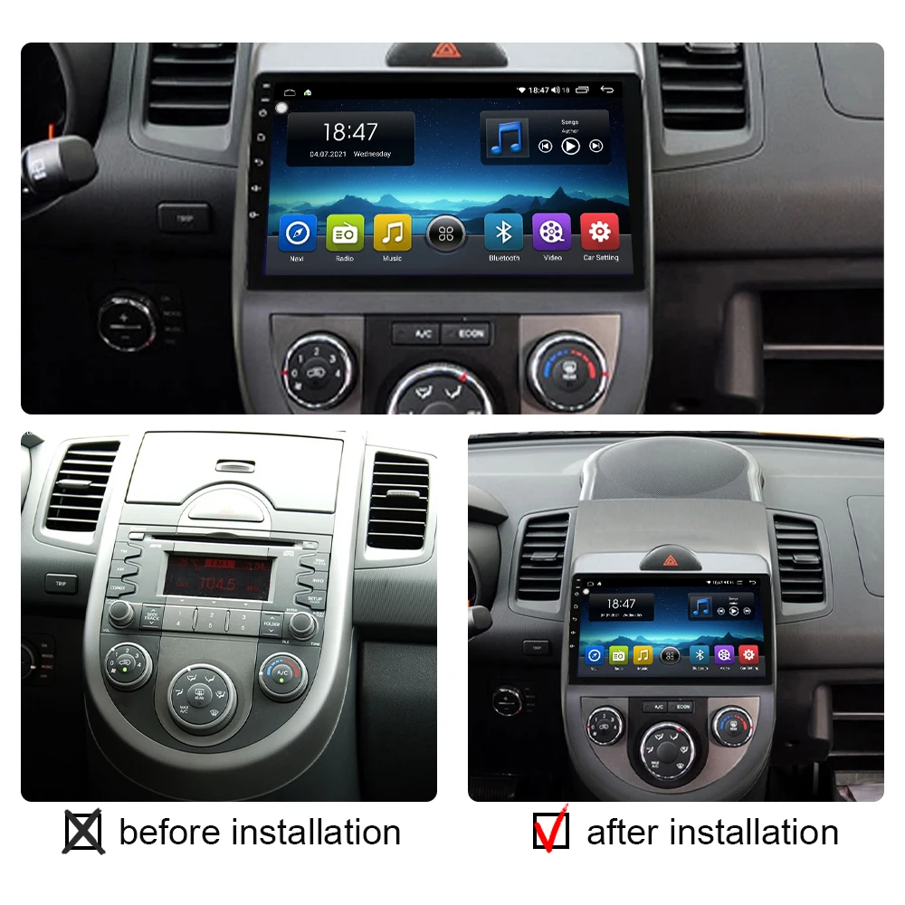 8G 256G Car Radio Carplay Android 12 for KIA Soul 2010 2011 2012 2013 Multimedia Video Player 2din Stereo Navigation GPS WIFI 4G