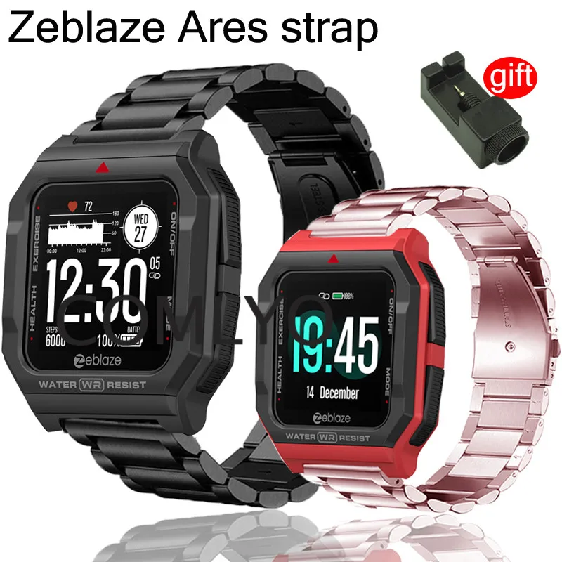 

Браслет из нержавеющей стали для смарт-часов Zeblaze Ares, металлический Регулируемый ремешок