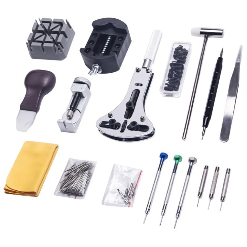 146PCS/Set Watch Repair Tools Kits, Watch Battery Replacement Watchband Link Remover Spring Bar Tool Kit with Carrying Case
