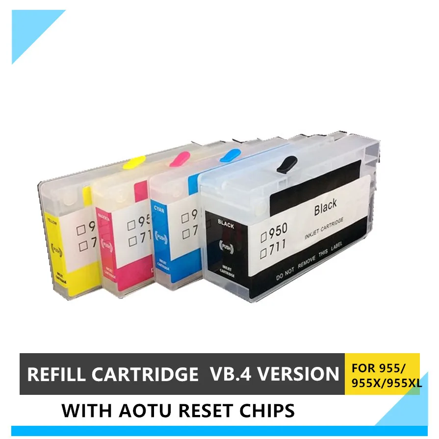 Cartucho de tinta recargable para impresora HP Officejet Pro, 955, 7740, 8210, 8702, 8710, 8720, 8725, 8730, VB.4, nuevo Chip ARC, 8740, 955X