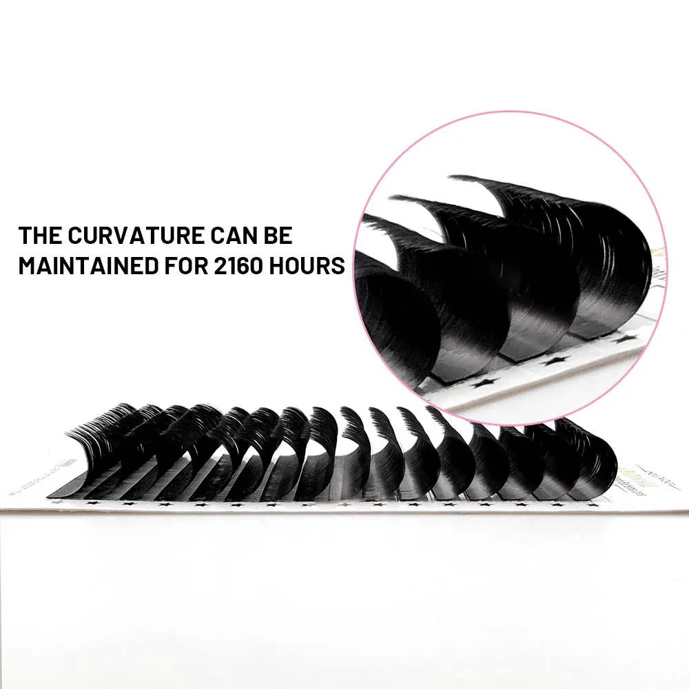 ABONNIE 16lines Premium Mink Individual Lashes Matte Black Volume Eyelash Extension C/D Curl Fake Lashes