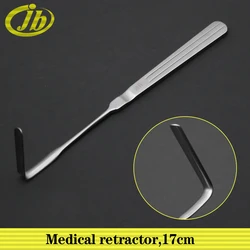 Retractor médico en forma de l utilizado en cirugía, instrumento quirúrgico de acero inoxidable de 17cm, cirugía plástica cosmética