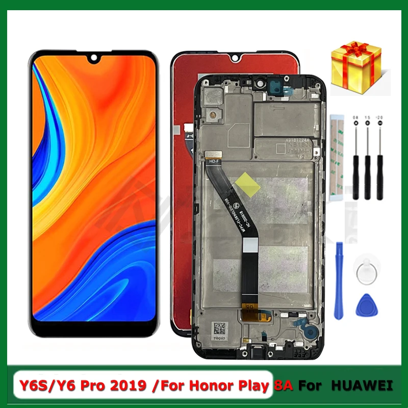 

For Huawei Y6S 2019 LCD Y6 PRO Y6 MRD LX1 For Honor Play 8A Prime Display Digitizer Touch Screen JAT L29 L41 Replacement Parts