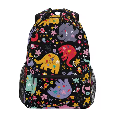 Large Girl School Bags for Teenagers Backpacks Elephant print Waterproof Teen Student Book Bag Big College Leisure Schoobag 2020
