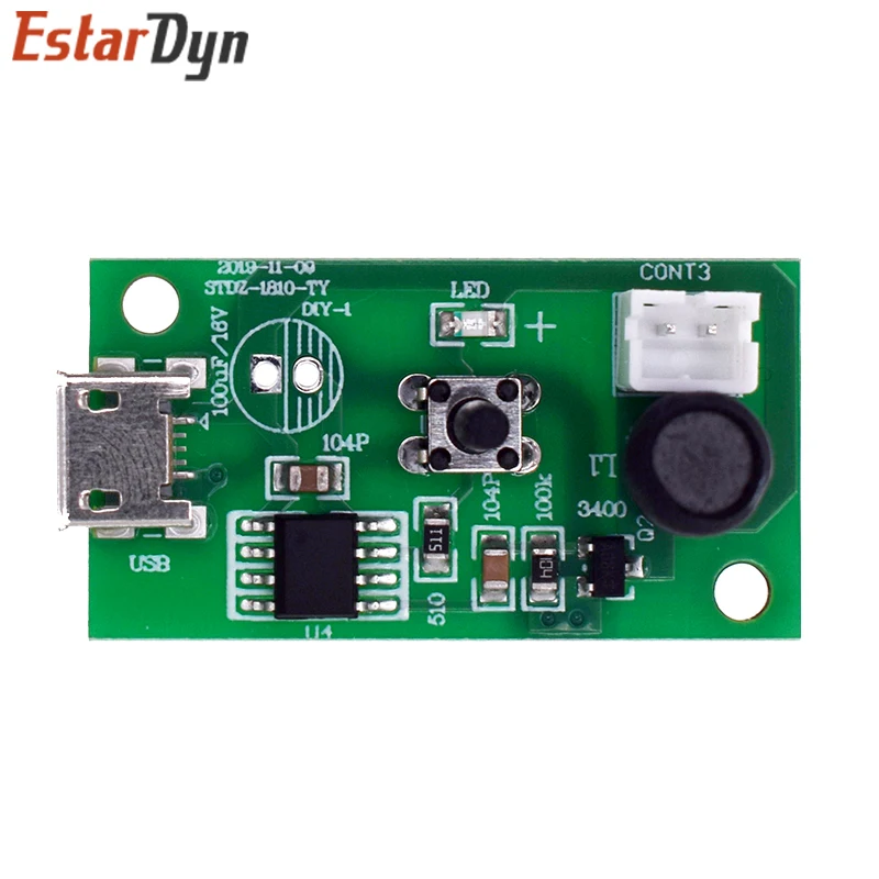 USB Mini Umidificador DIY Kits, Névoa Criador e Driver Placa de Circuito, Fogger Atomização, Filme Atomizador Folha, Mini oscilante