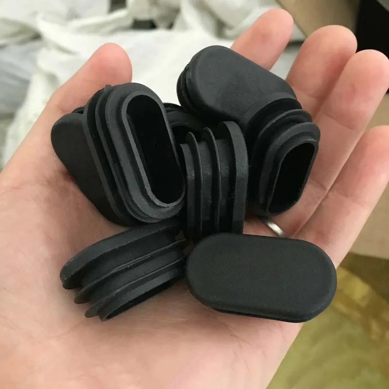 Tampas de plástico retângulo preto retangular retangular retangular 15x30mm ~ 30x70mm, 5/peças