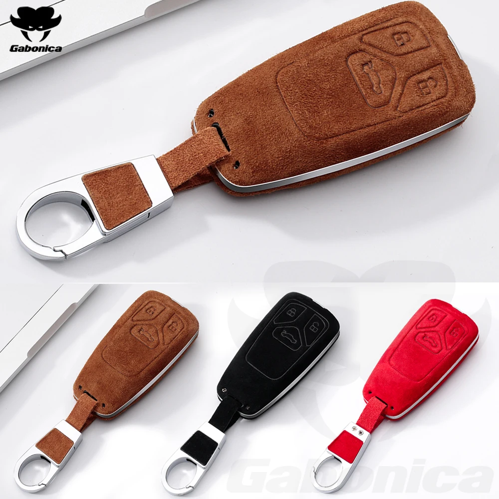 

New Zinc Alloy Leather Car Key Case Cover Shell for Audi A1 A3 8v A4 B9 A5 A6 C7 Q3 Q5 Q7 S4 S5 TT Holder Shell Auto Accessories