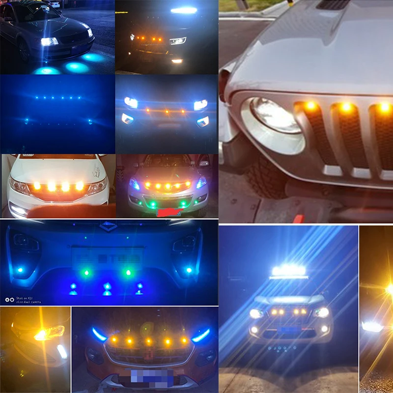 2pcs Motorcycle Signal light Turn signal Daytime running lamp Fog lamp 18mm Eagle eye lamp Angel Eye Signal light accessories