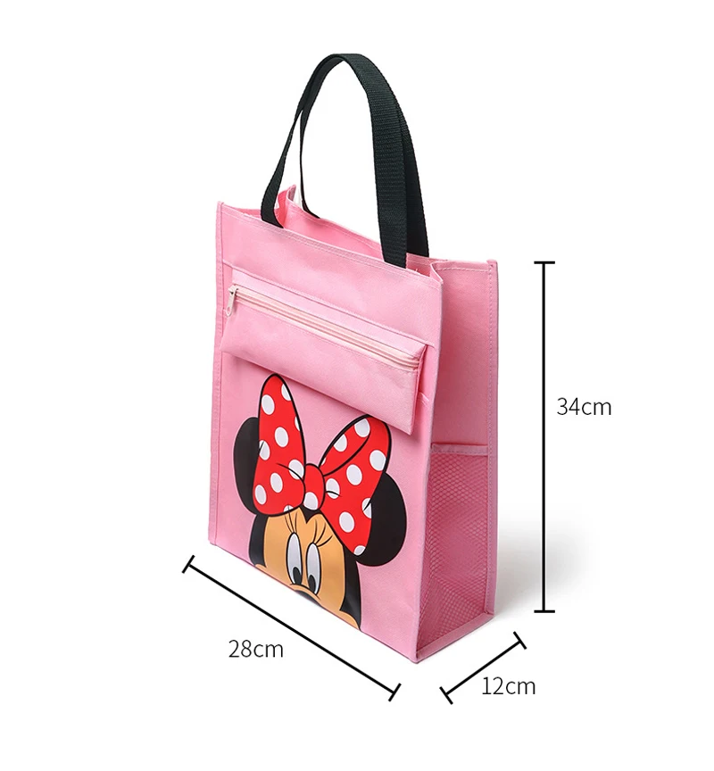 Disney-Bolsa de tutorización de Mickey para niños, Bolsa Escolar de arte para estudiantes, portátil, A4, papelería de archivo, bolsa de libros,