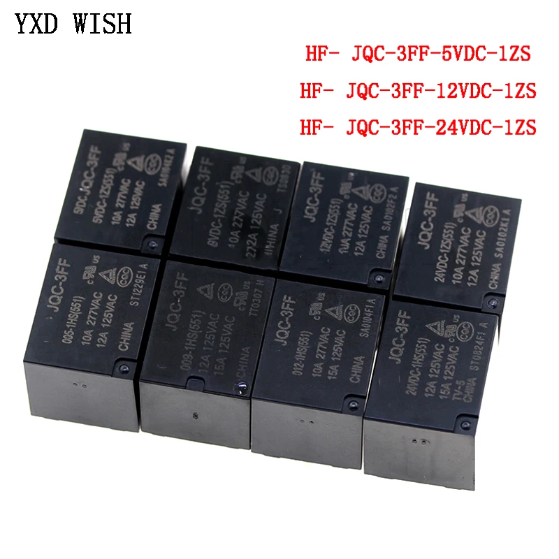 5Pcs 10A Relay HF3F…