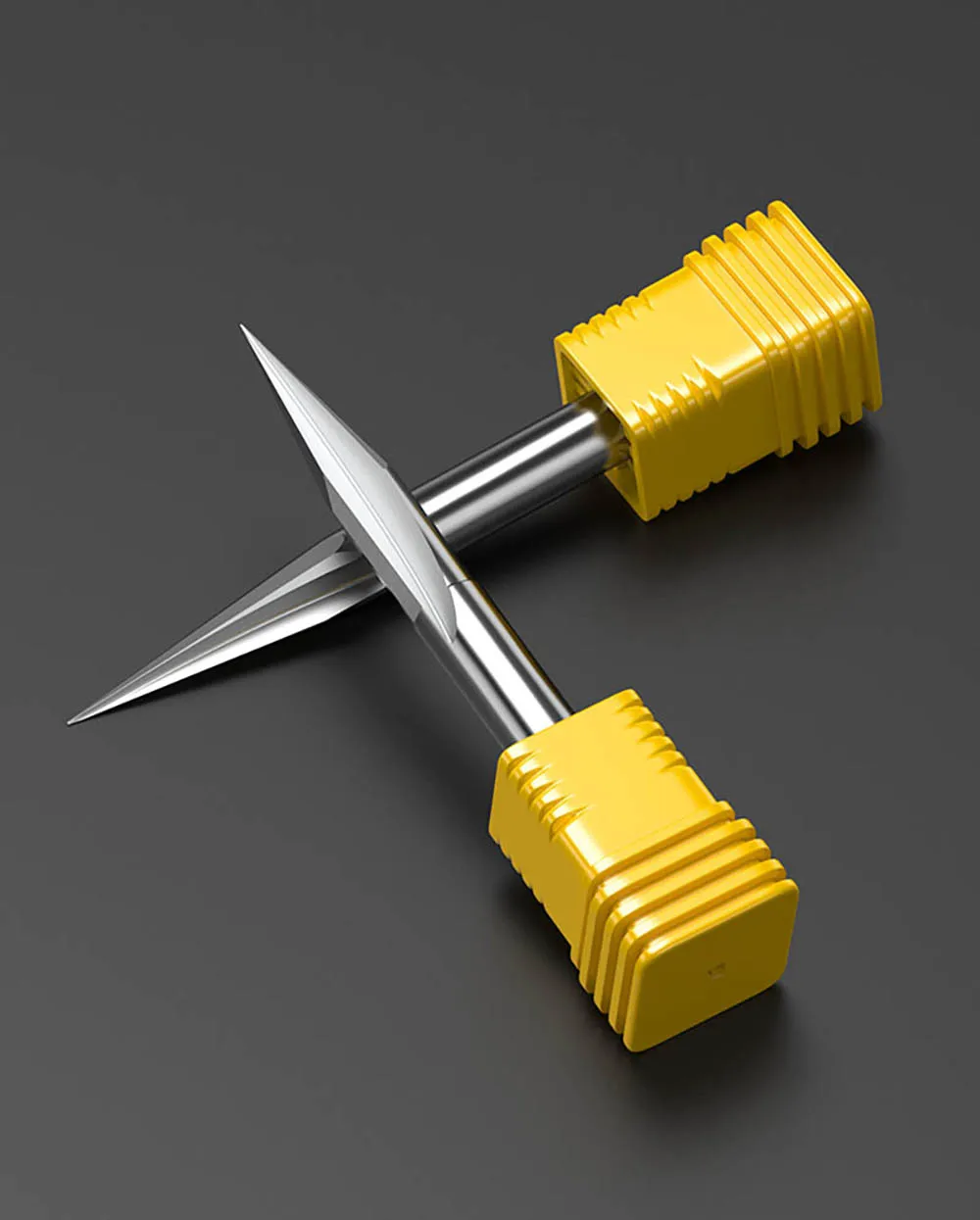 Vsharp 2 Flöten V Spitze Schaftfräser 6 mm Schaft Doppelklinge gerade Nut CNC Gravur Bit scharfes Schnitzwerkzeug für die Holzbearbeitung – Detail 5