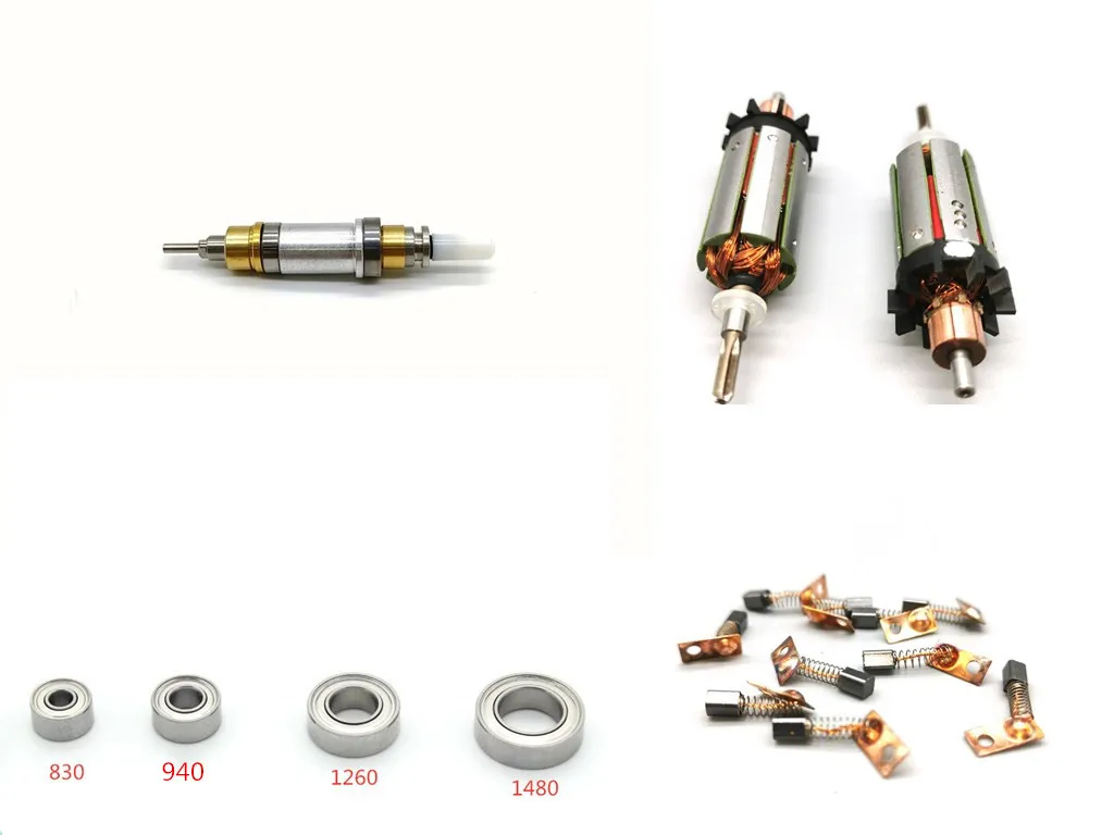 Strong 210 204 90 102L 105L Handpiece มอเตอร์โรเตอร์แกนคาร์บอนแปรงไฟฟ้าเล็บเล็บเจาะอุปกรณ์เสริม