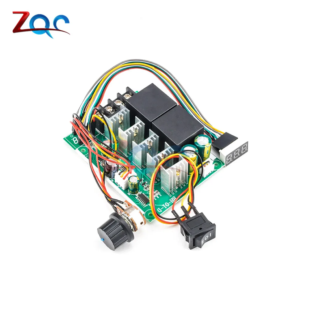 PWM DC Motor Speed Controller DC 10 -55V Digital LED Display 0 -100% Adjustable Drive Module Input MAX 60A 12V 24V 36V 48V