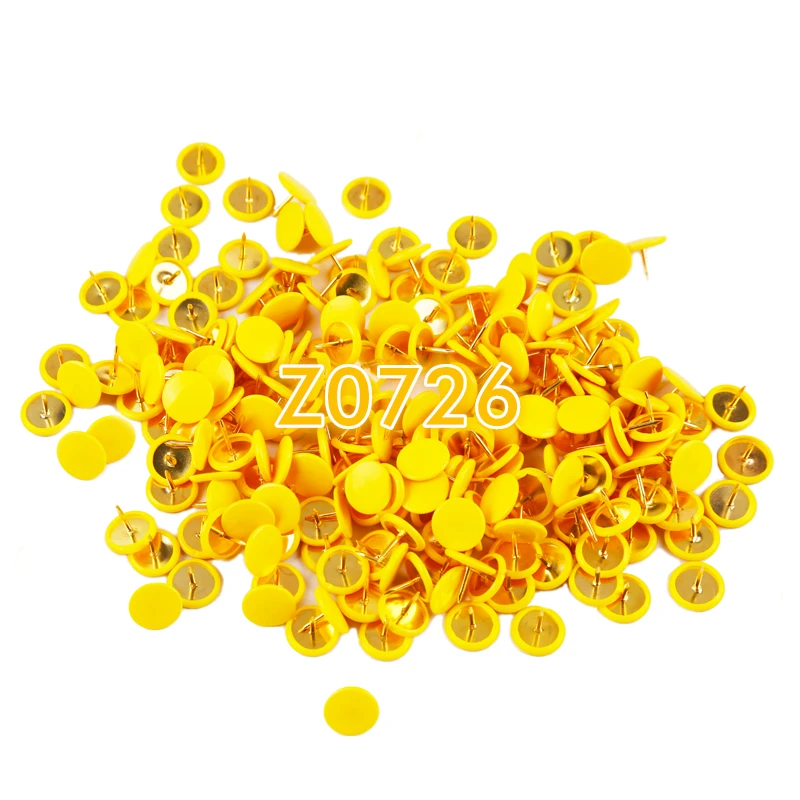 200PCS Z-LABEL Yellow Thumbtack Softwood Nails Pushpin 14 Color