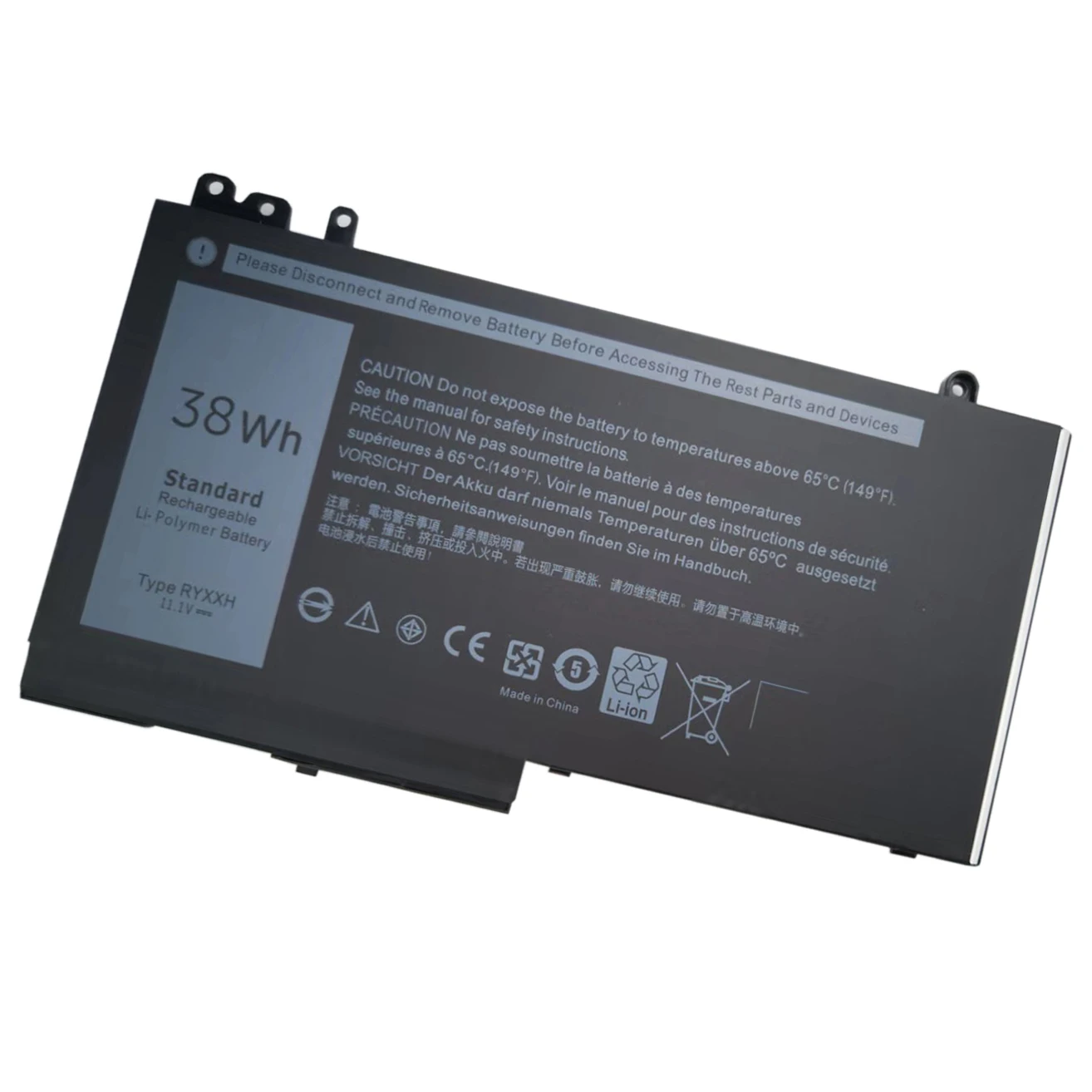 38WH 11.1V RYXXH 3.42AH Laptop Battery For Dell Latitude 12 5000 11 3150 3160 3550 E5250 E5450 E5550 9P4D2 Batteria Fit Notebook