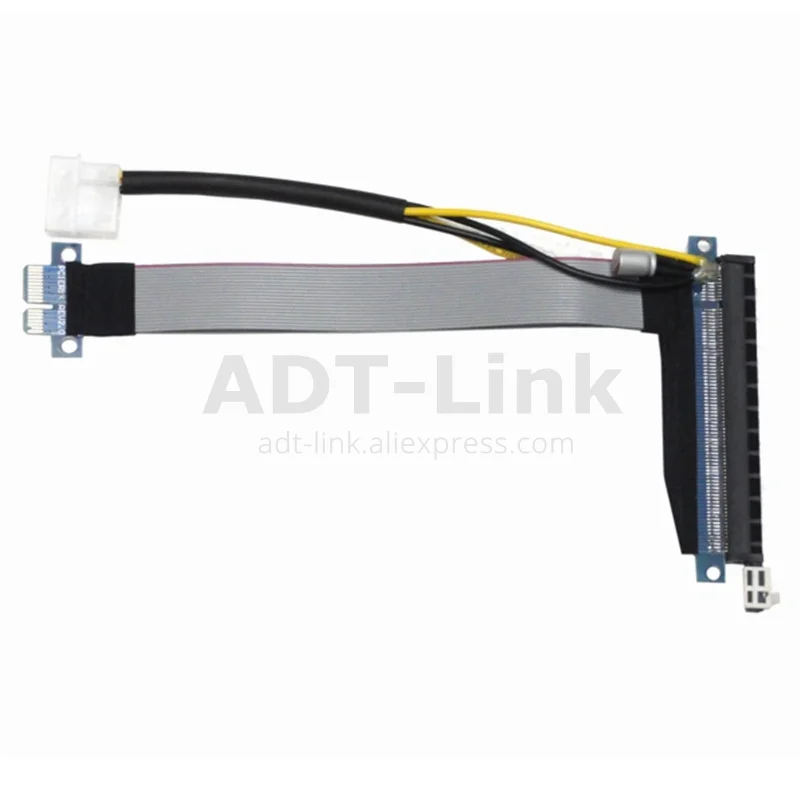 Bitcoin Miner 1X TO 16X Flexible Extension PCI Express 1 to 16 X Adapter PCI-E Riser Card Extender Cable with 4pin power