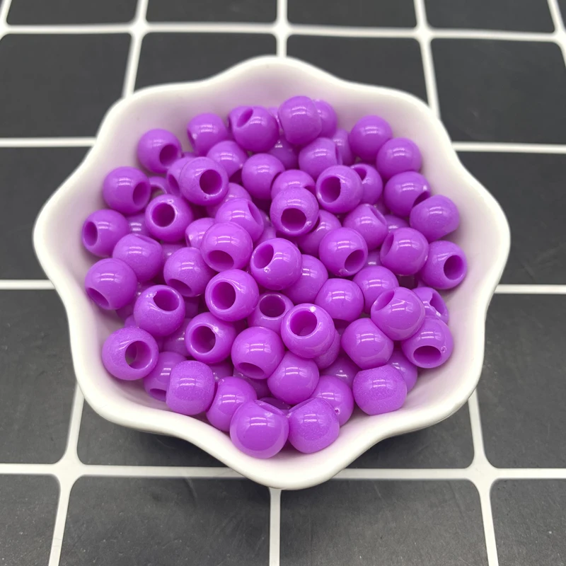 アクリルスペーサービーズ100ピース/ロットx 6mm,大きな穴,ジュエリー作り用,diy