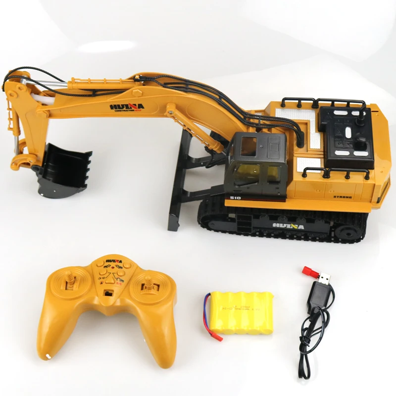 Huina RC Excavator 2.4Ghz 1:16 RC Truck Car Remote Control Excavator Construction Vehicle RTR Model Toys for Kids Christmas Gift