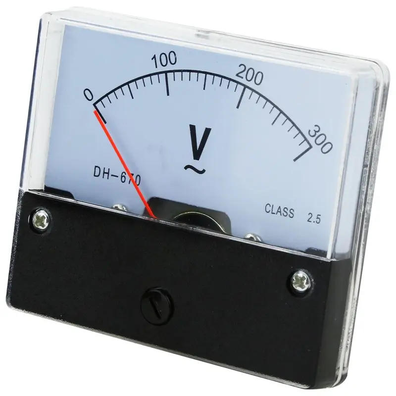 Rectangle AC 0-300V Gauge Analog Voltage Panel Meter Voltmeter DH670