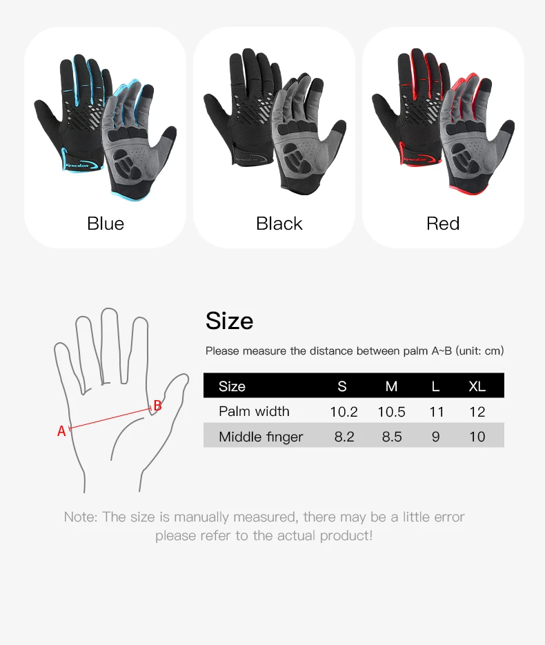 MTB Men\'s Cycling Gloves Motorcycle Accessories Gloves Guantes Ciclismo Bicycle Touchscreen Breathable Full Finger Bike Gloves