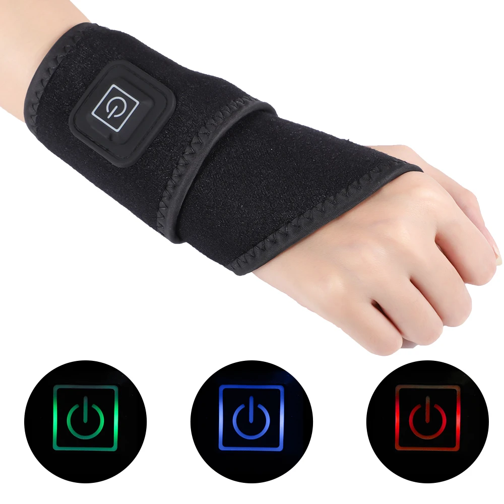 

Electric Far Infrared Heating Wrist Brace Support for Arthritis Pain Relief Hand Tendinitis Wormwood Therapy Heated Wristband