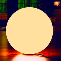 20cm Waterproof Warm White Rechargeable Solar LED Ball Light Outdoor Garden Decoration Pool Orbs Floating Sphere with Dimmer 1pc