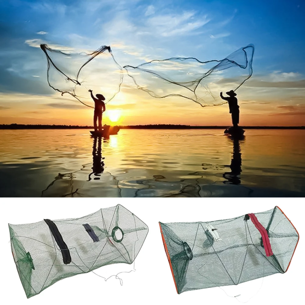 Fish Trap Net Fishing Gear Crab Prawn Shrimp Crayfish Lobster Crawdad Foldable crayfish catcher