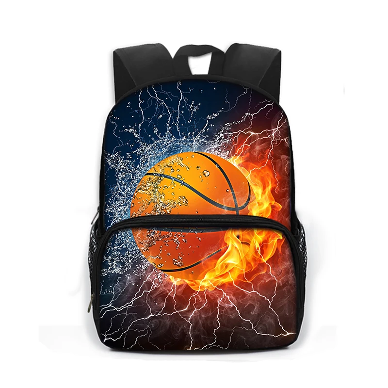 Basketball Print Backpack Children Students 13 Inch Backpack School Bag Kindergarten Student Book Bag Gift